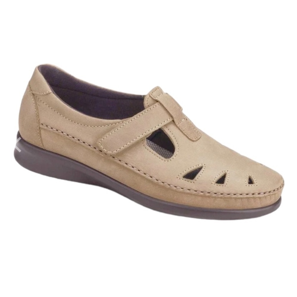 SAS Roamer Mary Jane Leather Walking Loafers Shoes Tan Women's Size 9.5